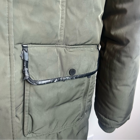 Pajar Women's Size Large Grace Parka Saga Fur's Green Hooded Winter Jacket - Picture 5 of 15